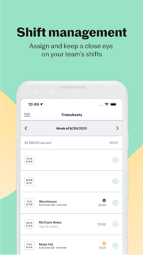 Justworks Time Tracking Screen 3