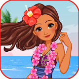 beach girl dress up for free icon