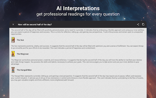 Screenshot of Tarot Divination - Cards Deck