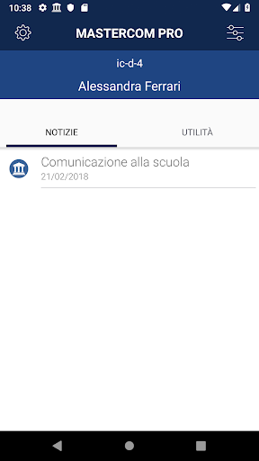 Android application MasterCom Docenti screenshort