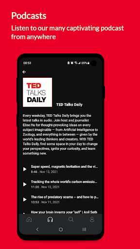 Screenshot of TED