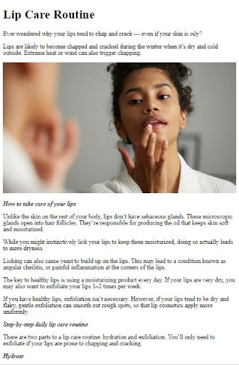 Lips Care Tips Screen 2