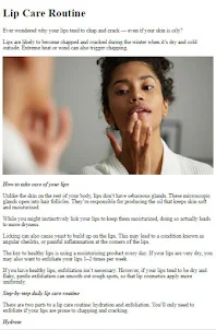 Care For Your Lips Tips