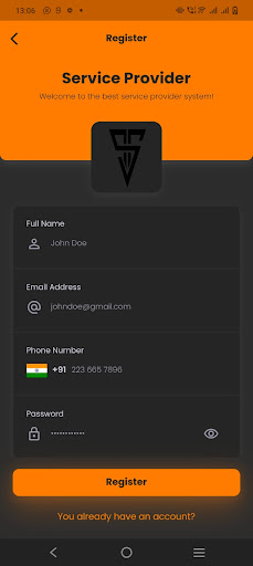 Android application Thangjing Services provider screenshort