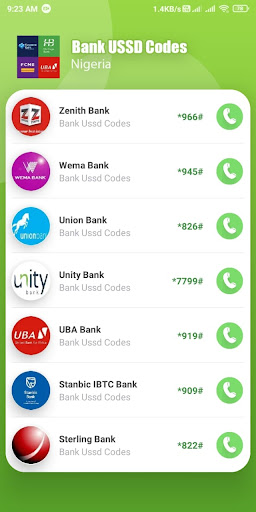 Android application Nigeria Ussd & Bank Codes 2023 screenshort