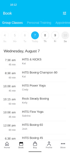 Hits Fitness Screen 2