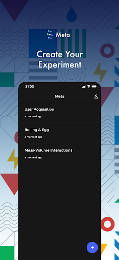 Android application Meta - Experiment Manager screenshort