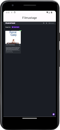 Android application Filmustage screenshort