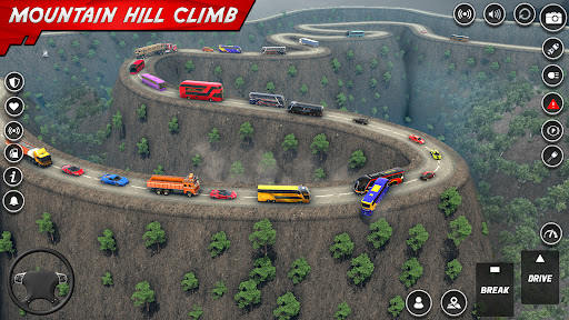 Android application Offroad Bus Simulator 3d drive screenshort