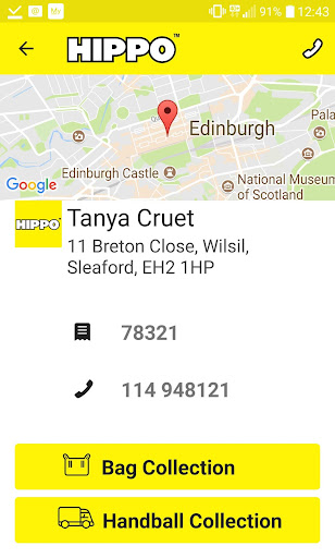 HIPPO Collection Booking App - Screen 2