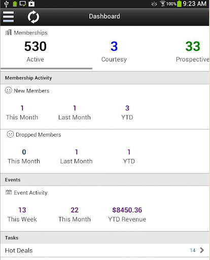 Android application MemberZone screenshort