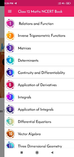Class 12th Maths Ncert Book Screen 2