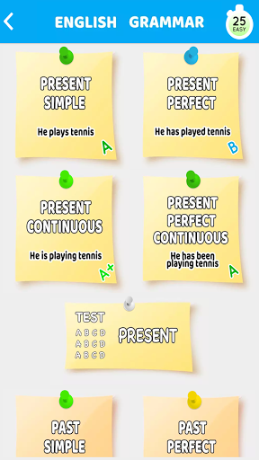 Android application Learn English Grammar screenshort
