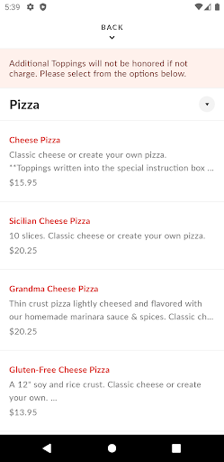 La Casa Pizza & Pasta Screen 3