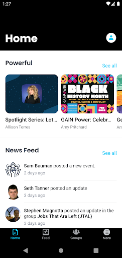 Android application GAIN Power screenshort