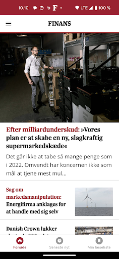 Android application Finans - erhvervsmedie screenshort