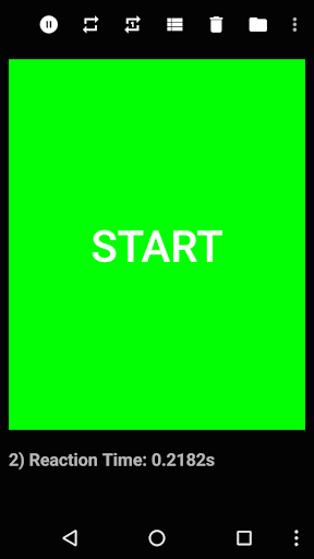 Android application Mobile Science - ReactionTime screenshort