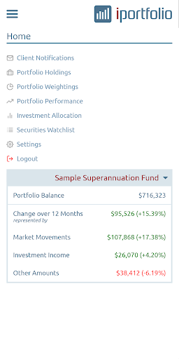Android application iPortfolio screenshort