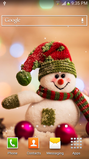 Snowman Live Wallpaper Screenshot 1 - AppWisp.com