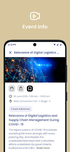 Android application Legato Events screenshort