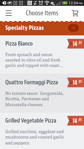DAmores Famous Pizza Screen 3