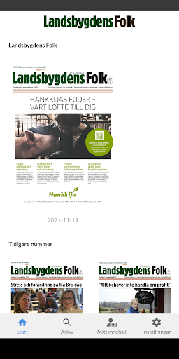 Android application Landsbygdens Folk screenshort