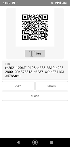 QR scaner and generator Screen 2