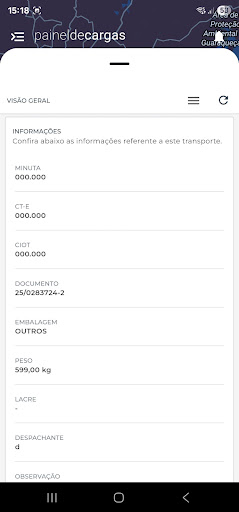 Painel de cargas - Motoristas