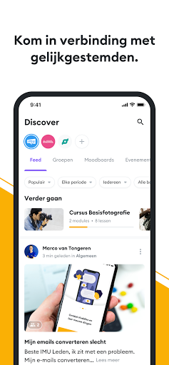 Android application Huddle community & e-learning screenshort