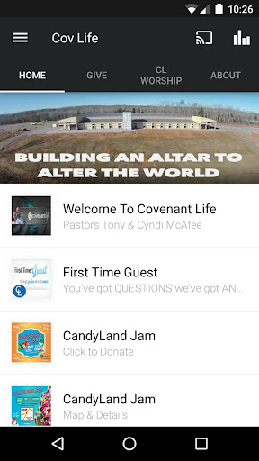 Android application Covenant Life screenshort