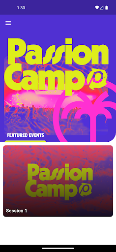 Android application Passion Camp screenshort