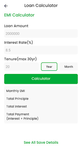 Cash Loan EMI Calculator