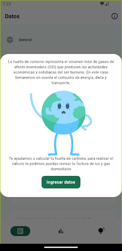Android application Mi huella screenshort