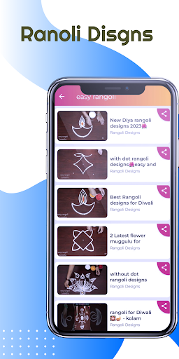 Android application Rangoli Designs Video App screenshort