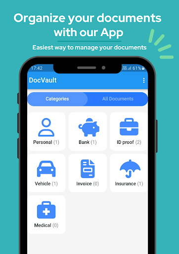 Android application DocVault: A document wallet screenshort