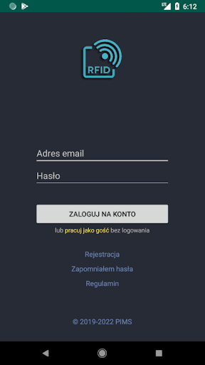 Android application PIMS by Protekt screenshort