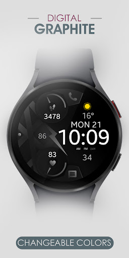 Android application Graphite Digital Watch Face screenshort