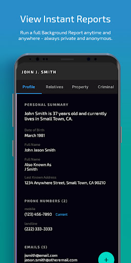 PeopleFinders: People Search Screen 3