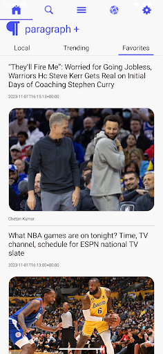 Paragraph News + Screen 2