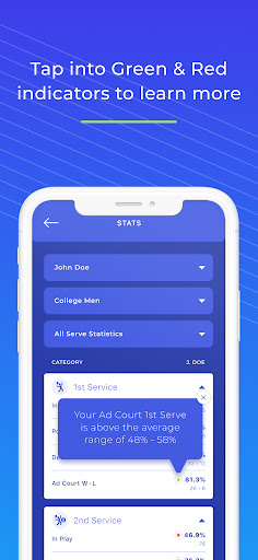 Screenshot of RacketStats Tennis