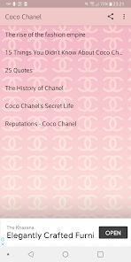 Captura 2 Coco Chanel(Biography,Quotes a android