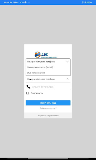 Android application ДЭК Камчатскэнергосбыт screenshort