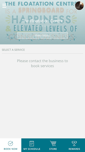 Android application The Floatation Centre screenshort