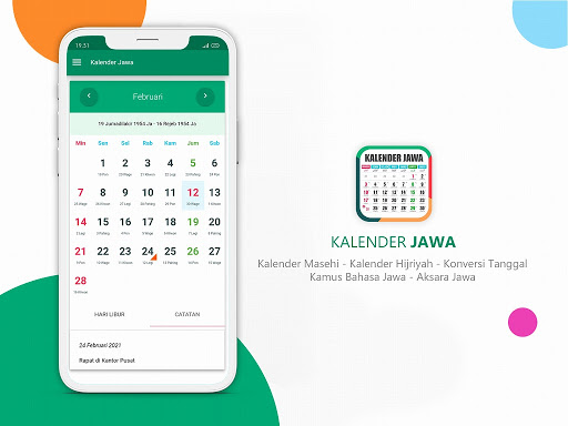 Android application Kalender Jawa Terlengkap screenshort