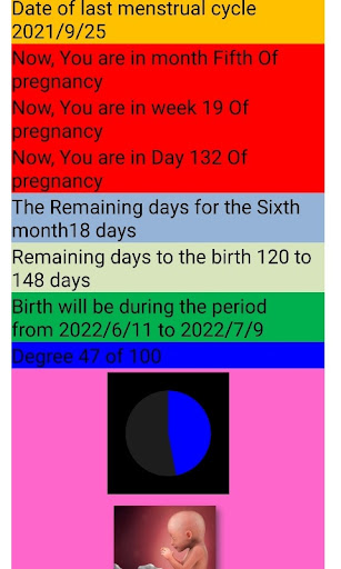 Pregnancy Calculation Screen 2