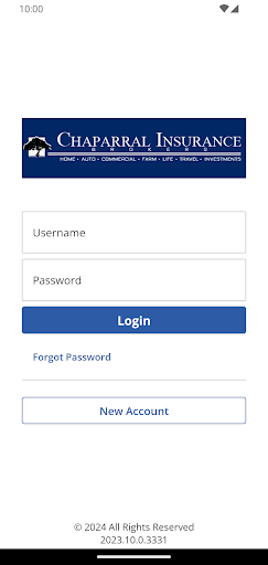 Android application Chaparral Insurance Online screenshort