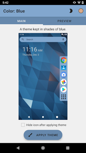 Color Theme Blue & Terracotta Screen 3