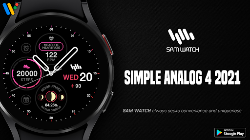 Android application SamWatch Simple Analog 4 2021 screenshort