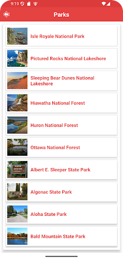 Michigan State Parks Screen 3
