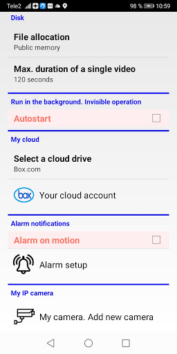 Android application IP camera for LAN screenshort